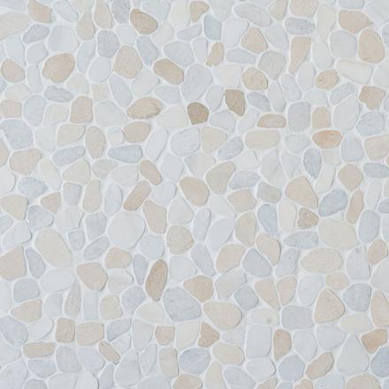 Cabo White Tumbled Marble Pebble Mosaic Cabo White Tumbled Marble Pebble Mosaic