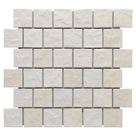 Zellige Ivory Offset Matte Porcelain Mosaic Zellige Ivory Offset Matte Porcelain Mosaic