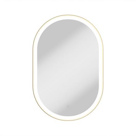 Seine 24 in. Brushed Gold LED Mirror Seine 24 in. Brushed Gold LED Mirror