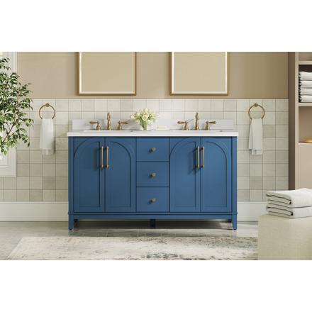 Hutchinson 61 in. Blue Vanity with Engineered Stone Top Hutchinson 61 in. Blue Vanity with Engineered Stone Top