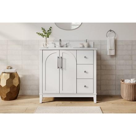 Hutchinson 37 in. White Vanity with Engineered Stone Top Hutchinson 37 in. White Vanity with Engineered Stone Top