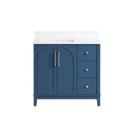 Hutchinson 37 in. Blue Vanity with Engineered Stone Top Hutchinson 37 in. Blue Vanity with Engineered Stone Top