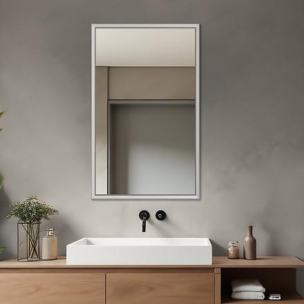 Tate 21 in. Brushed Nickel Mirror Medicine Cabinet Tate 21 in. Brushed Nickel Mirror Medicine Cabinet