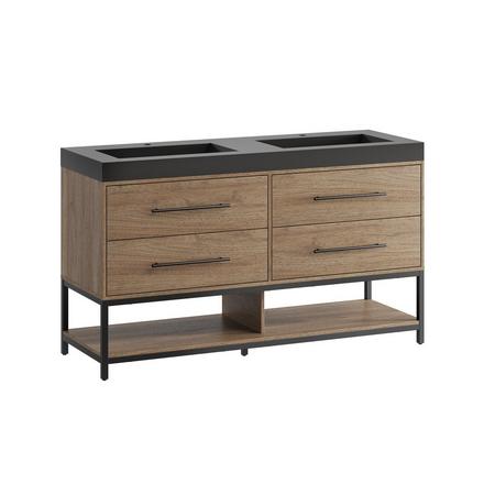 Brookwood 60 in. Natural Brown Vanity with Engineered Stone Top Brookwood 60 in. Natural Brown Vanity with Engineered Stone Top