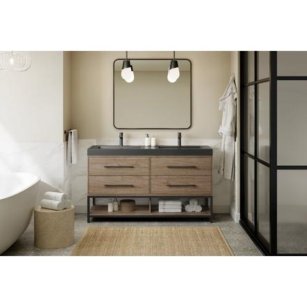 Brookwood 60 in. Natural Brown Vanity with Engineered Stone Top Brookwood 60 in. Natural Brown Vanity with Engineered Stone Top