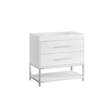 Brookwood 36 in. White Vanity with Engineered Stone Top Brookwood 36 in. White Vanity with Engineered Stone Top
