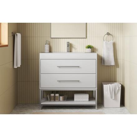 Brookwood 36 in. White Vanity with Engineered Stone Top Brookwood 36 in. White Vanity with Engineered Stone Top