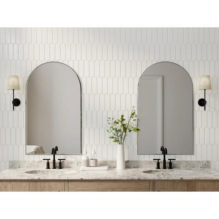 White Scallop Porcelain Mosaic White Scallop Porcelain Mosaic
