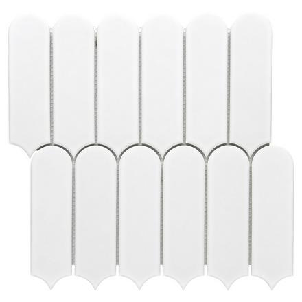 White Scallop Porcelain Mosaic White Scallop Porcelain Mosaic