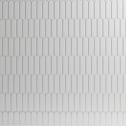 White Scallop Porcelain Mosaic White Scallop Porcelain Mosaic