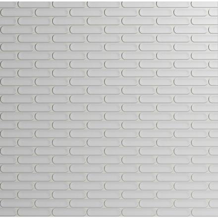 White Elongated Oval Porcelain Mosaic White Elongated Oval Porcelain Mosaic