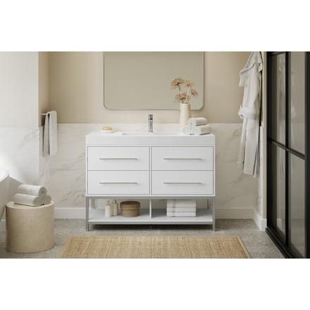 Brookwood 48 in. White Vanity with Engineered Stone Top Brookwood 48 in. White Vanity with Engineered Stone Top