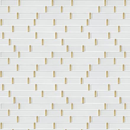 Snow Gold Metallic Linear Glass Mosaic Snow Gold Metallic Linear Glass Mosaic
