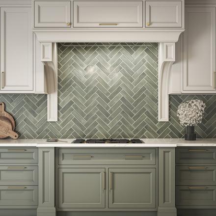Laurel Fern Porcelain Satin Tile Laurel Fern Porcelain Satin Tile