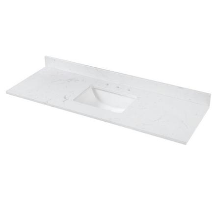 Calacatta Engineered Stone 61 in. Vanity Top Calacatta Engineered Stone 61 in. Vanity Top