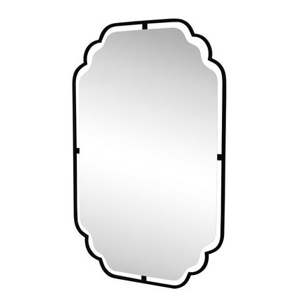 Kismet 24 in. Matte Black Double Frame Mirror Kismet 24 in. Matte Black Double Frame Mirror