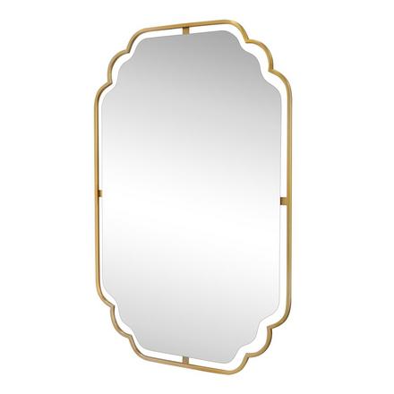 Kismet 24 in. Brushed Gold Double Frame Mirror Kismet 24 in. Brushed Gold Double Frame Mirror