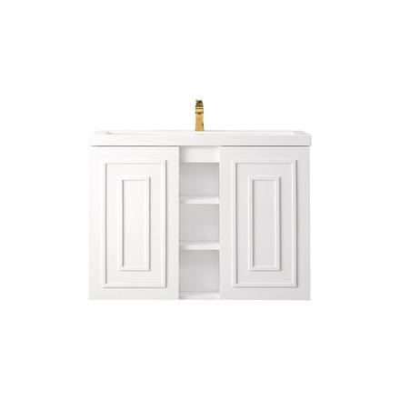 Alicante 39.5 in. White Vanity with Engineered Stone Top Alicante 39.5 in. White Vanity with Engineered Stone Top