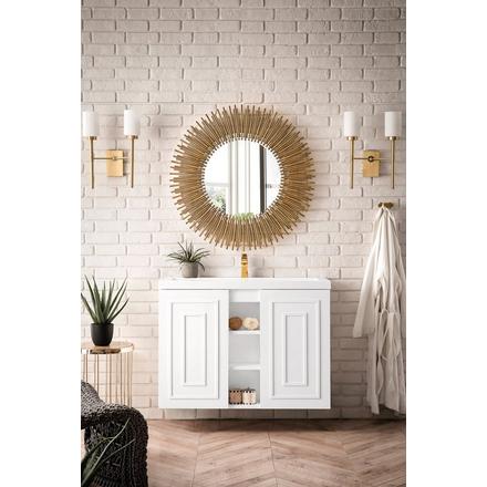 Alicante 39.5 in. White Vanity with Engineered Stone Top Alicante 39.5 in. White Vanity with Engineered Stone Top