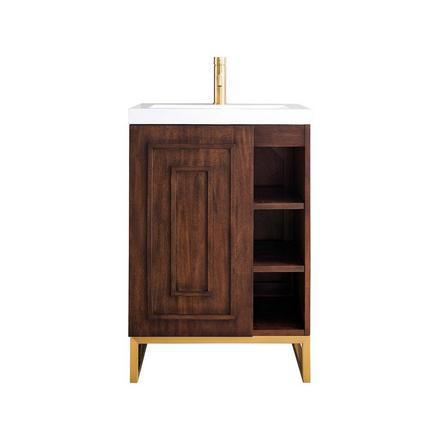 Alicante 24 in. Brown and Gold Vanity with Engineered Stone Top Alicante 24 in. Brown and Gold Vanity with Engineered Stone Top