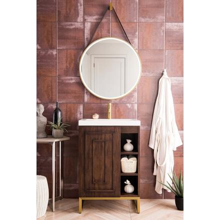 Alicante 24 in. Brown and Gold Vanity with Engineered Stone Top Alicante 24 in. Brown and Gold Vanity with Engineered Stone Top