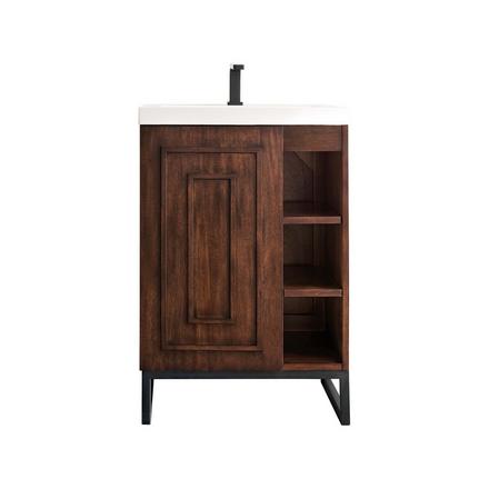 Alicante 24 in. Brown and Black Vanity with Engineered Stone Top Alicante 24 in. Brown and Black Vanity with Engineered Stone Top