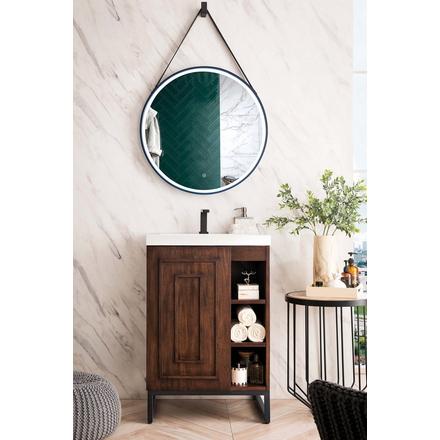 Alicante 24 in. Brown and Black Vanity with Engineered Stone Top Alicante 24 in. Brown and Black Vanity with Engineered Stone Top