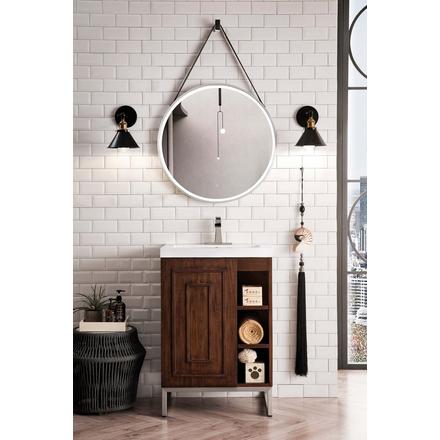 Alicante 24 in. Brown and Nickel Vanity with Engineered Stone Top Alicante 24 in. Brown and Nickel Vanity with Engineered Stone Top