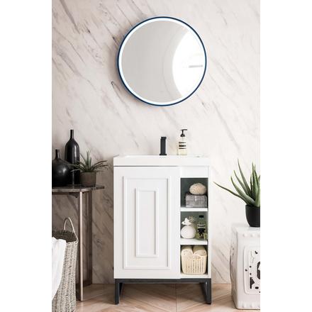 Alicante 24 in. White and Black Vanity with Engineered Stone Top Alicante 24 in. White and Black Vanity with Engineered Stone Top