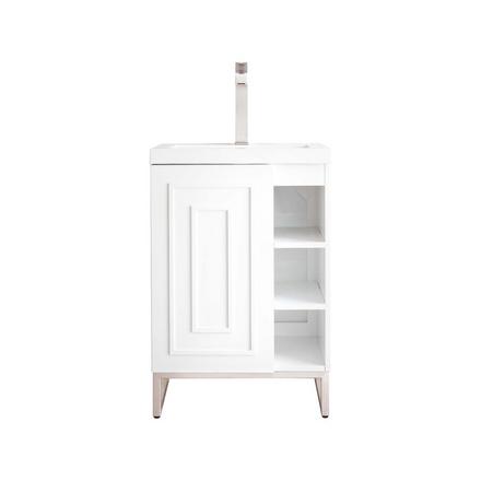 Alicante 24 in. Gray and Nickel Vanity with Engineered Stone Top Alicante 24 in. Gray and Nickel Vanity with Engineered Stone Top