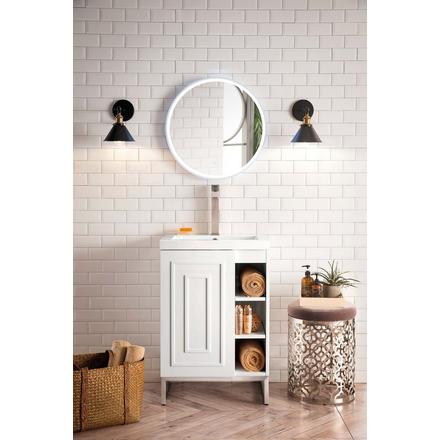 Alicante 24 in. Gray and Nickel Vanity with Engineered Stone Top Alicante 24 in. Gray and Nickel Vanity with Engineered Stone Top