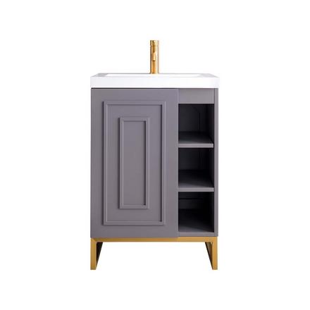 Alicante 24 in. Gray and Gold Vanity with Engineered Stone Top Alicante 24 in. Gray and Gold Vanity with Engineered Stone Top
