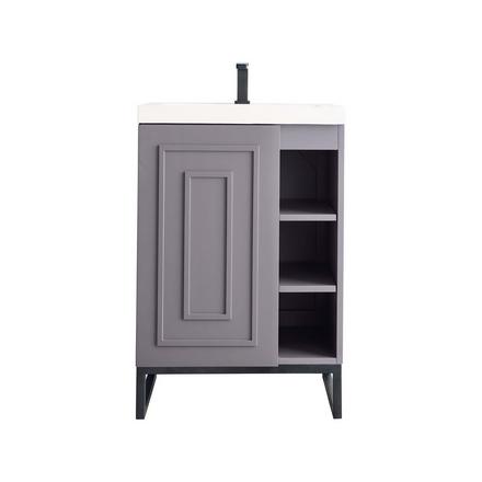 Alicante 24 in. Gray and Black Vanity with Engineered Stone Top Alicante 24 in. Gray and Black Vanity with Engineered Stone Top