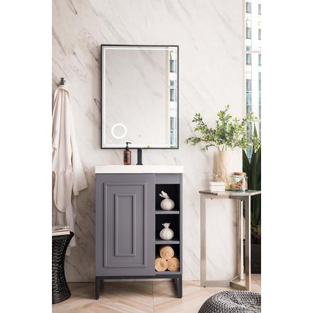 Alicante 24 in. Gray and Black Vanity with Engineered Stone Top Alicante 24 in. Gray and Black Vanity with Engineered Stone Top
