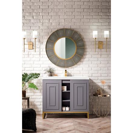 Alicante 39.5 in. Gray and Gold Vanity with Engineered Stone Top Alicante 39.5 in. Gray and Gold Vanity with Engineered Stone Top
