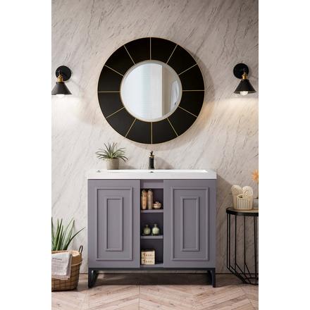 Alicante 39.5 in. Gray and Black Vanity with Engineered Stone Top Alicante 39.5 in. Gray and Black Vanity with Engineered Stone Top