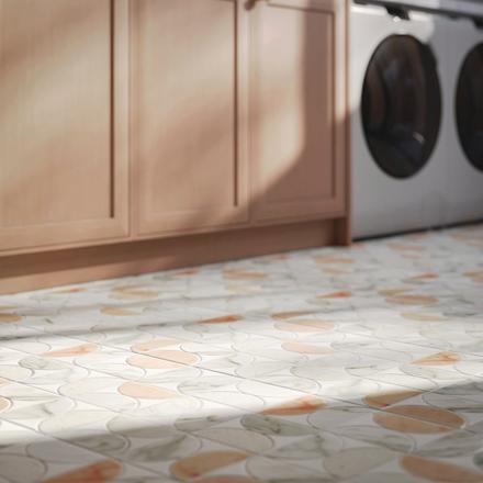 Peach Cala Eclipse Marble Honed Mosaic Peach Cala Eclipse Marble Honed Mosaic