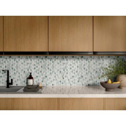 Lantern Green Blue Celeste Honed Marble Mosaic Lantern Green Blue Celeste Honed Marble Mosaic