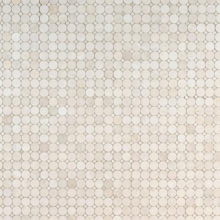 Vanilla Circle Honed Marble Mosaic Vanilla Circle Honed Marble Mosaic