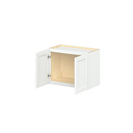 Baxley 24 in. Painted Pure White Bridge Wall Cabinet Baxley 2 Door Bridge Wall Cabinet