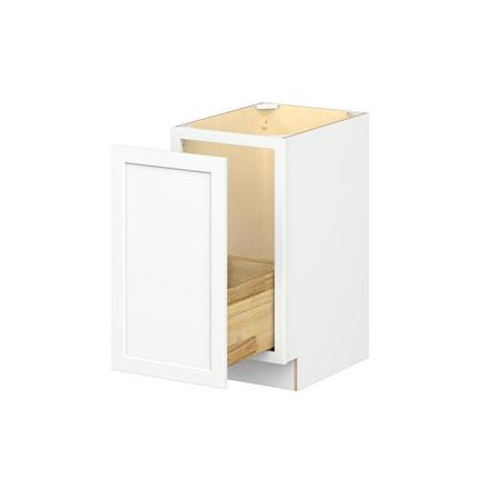 Baxley 18 in. Painted Pure White Pull Out Base Cabinet Baxley 18 in. Painted Pure White Pull Out Base Cabinet