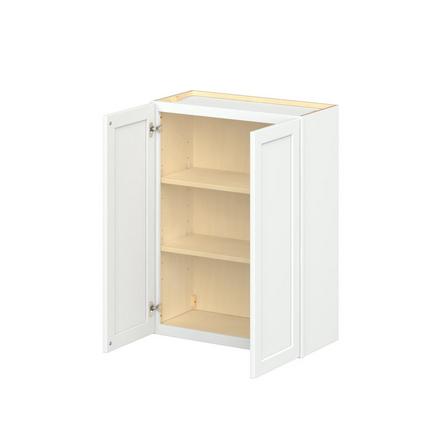 Baxley 27 in. Painted Pure White Door Wall Cabinet Baxley 2 Door Wall Cabinet