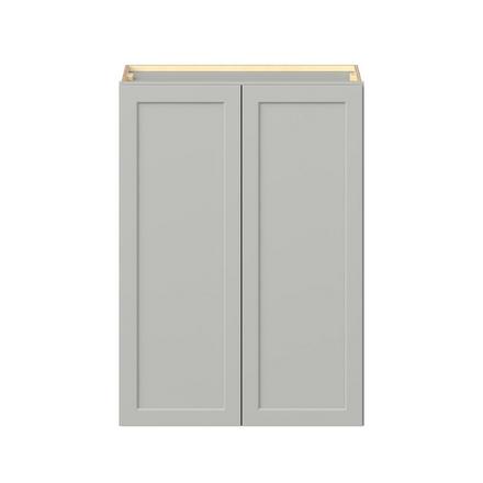 Baxley 30 in. Painted Whisper Gray Door Wall Cabinet Baxley 2 Door Wall Cabinet