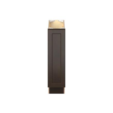 Baxley 9in. Stained Cocoa Door and Drawer Base Cabinet Baxley 1 Door Base Cabinet