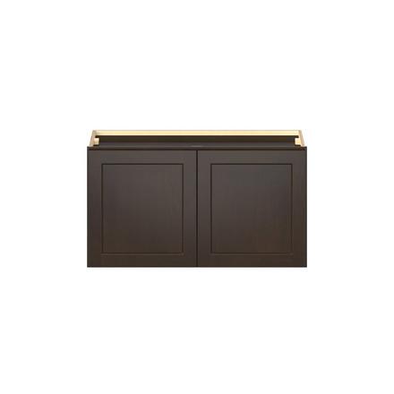 Baxley 33 in. Stained Cocoa Door Wall Cabinet Baxley 2 Door Wall Cabinet