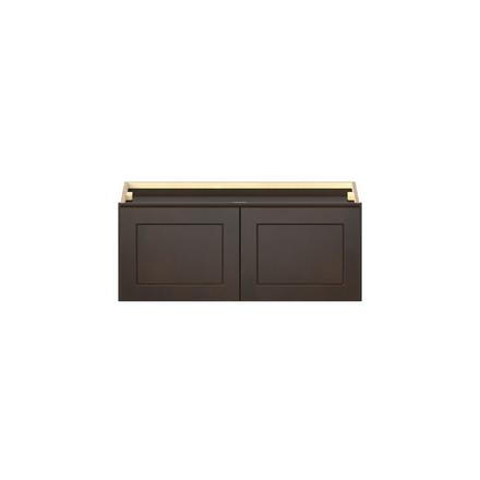 Baxley 30 in. Stained Cocoa Bridge Wall Cabinet Baxley 2 Door Bridge Wall Cabinet