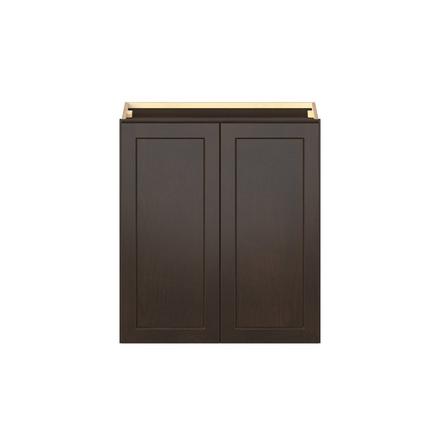 Baxley 27 in. Stained Cocoa Door Wall Cabinet Baxley 2 Door Wall Cabinet