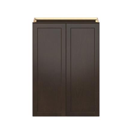 Baxley 30 in. Stained Cocoa Door Wall Cabinet Baxley 2 Door Wall Cabinet