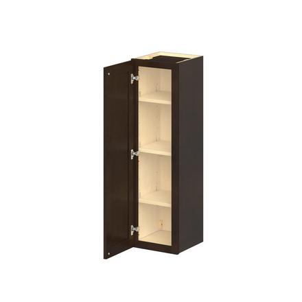 Baxley 12 in. Stained Cocoa Door Wall Cabinet Baxley 1 Door Wall Cabinet