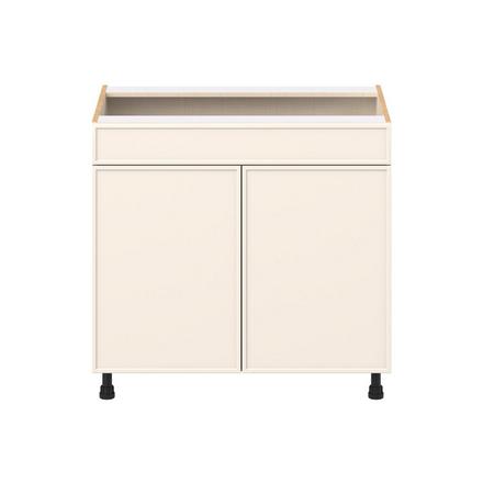 Linden 36 in. Painted Washed Linen Sink Base Cabinet with False Front Linden 36 in. Painted Washed Linen Sink Base Cabinet with False Front